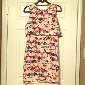 Vince Camuto Geometric Print Dress